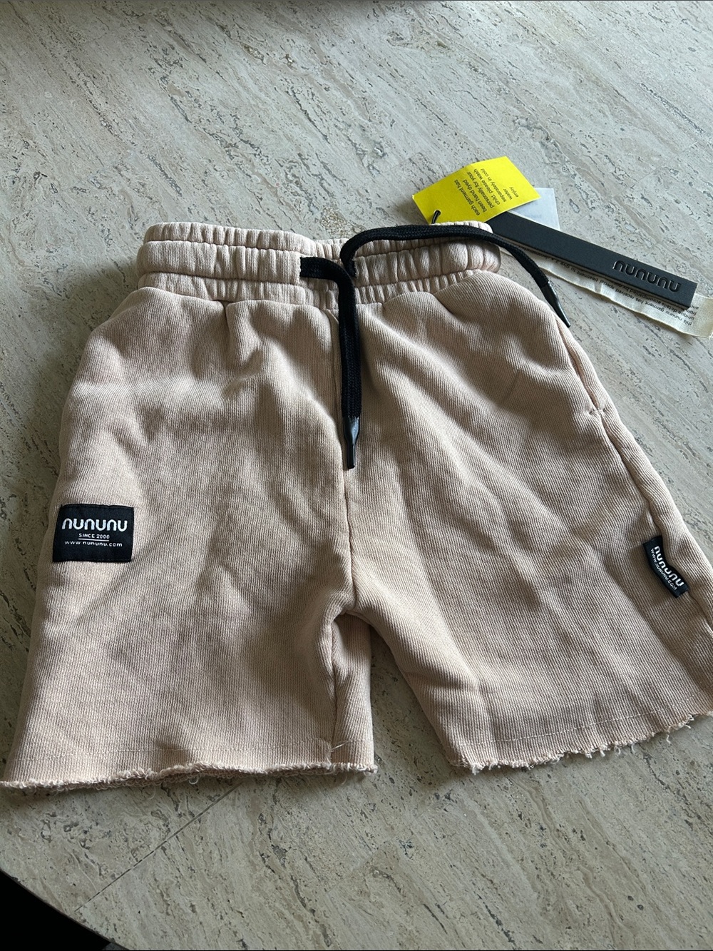 Toddler Nununu Beige Drawstring Athletic Shorts